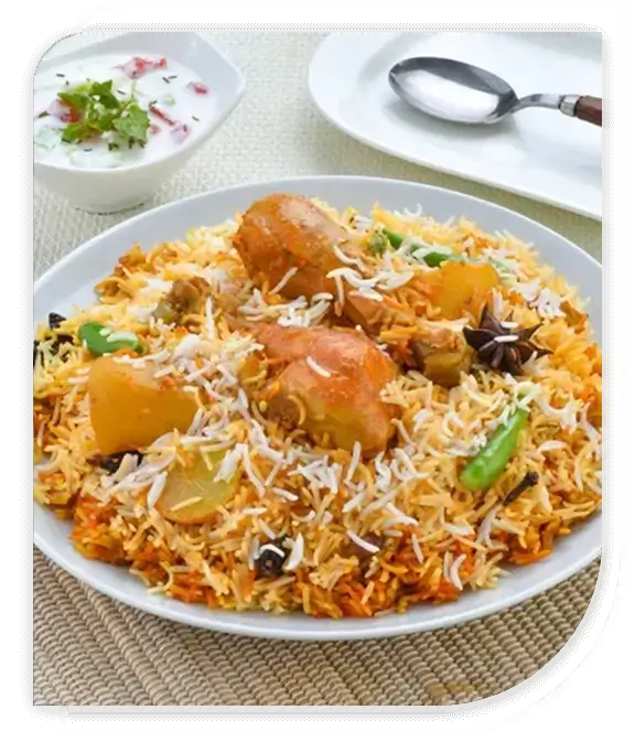 Kolkata Aloo Biryani with Fragrant Spices and Potatoes